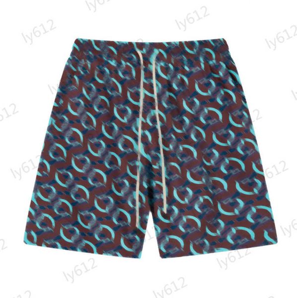 

fashion designer mens shorts spring summer casual luxury loose fitting classic fluorescent pattern logo printed polyester fabric shorts male, White;black