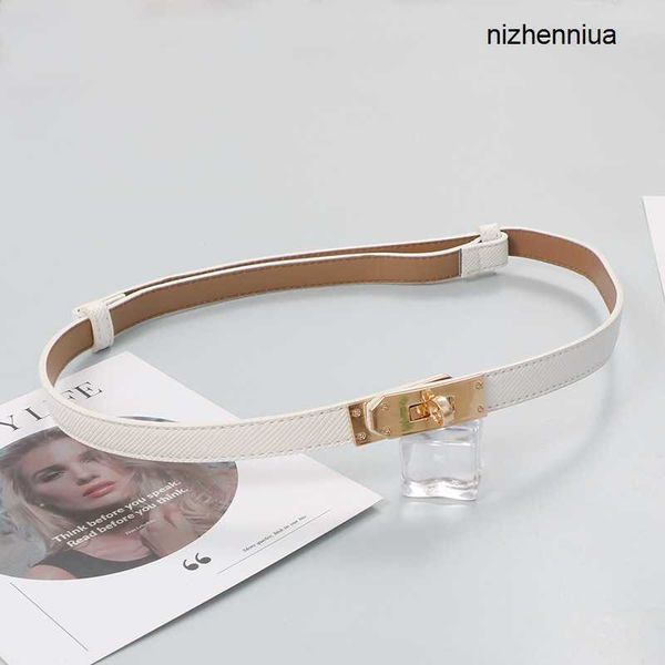 

hermm luxury belt aijia lock buckle adjustable thin belt women s decorative dress suit with sweater waistband versatile simple rwo9, Silver