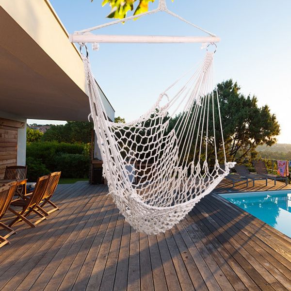 

cotton hanging rope air sky chair swing beige we cannot ship to pobox