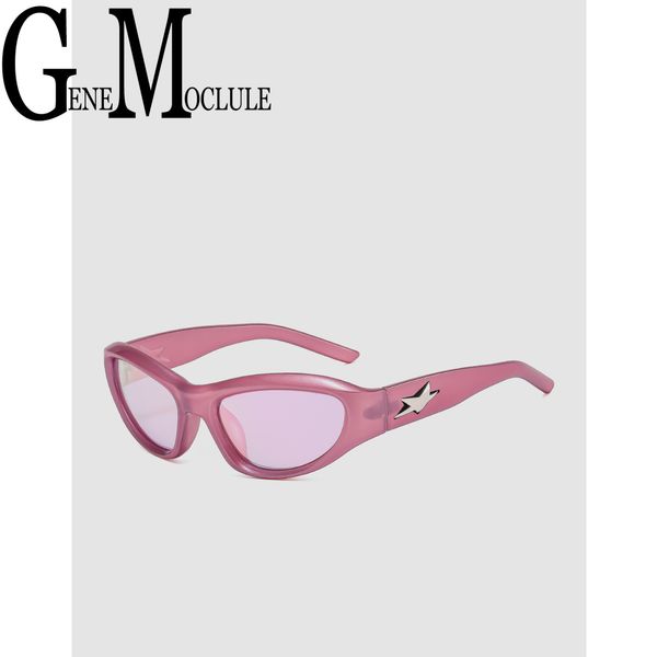 

gm european and american cat eye sunglasses female girl y2k premium sense cyberpunk style men's glasses anti-ultraviolet sunglasses, White;black