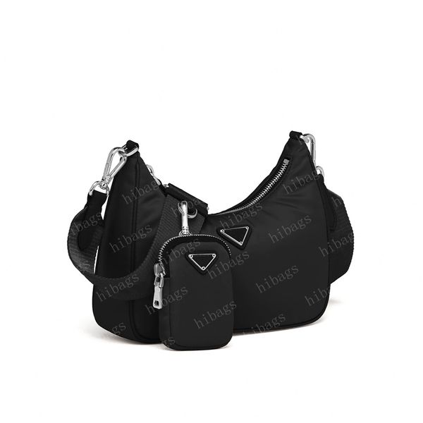 

2023 designer nylon bag crossbody bag women 3in1 bags shoulder handbag totes strap with box chain wallets #pre-01
