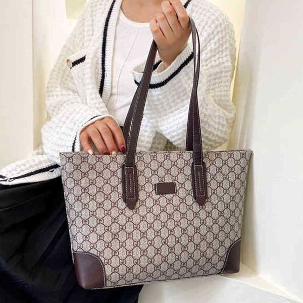 

70% off purses large capacity bag female new printed shoulder bag versatile handbag contrast color tote bag