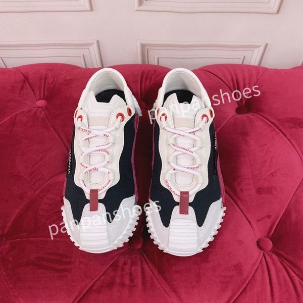 

2023brand casual shoes women men designer leather lace-up sneaker fashion lady flat running letters shoes platform gym sneakers, Black