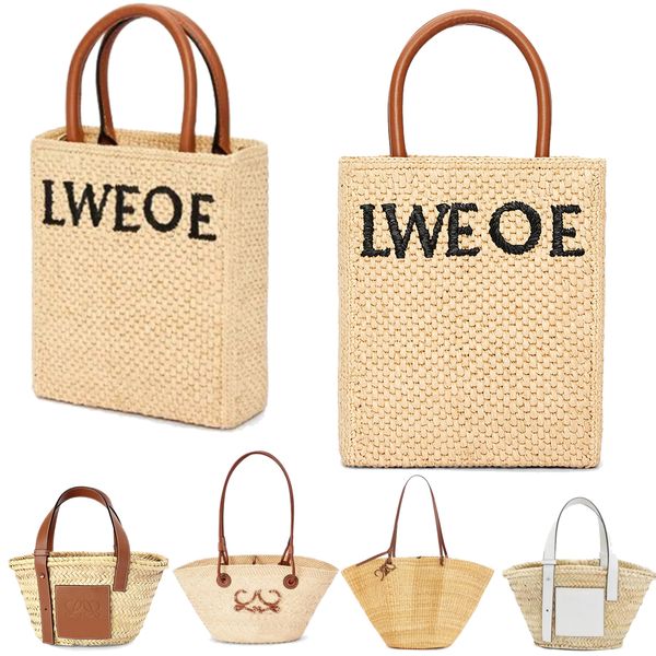 

women raffia basket straw anagram shoulder bag fold shopper totes handbags men purse designer bag luxury bucket fold weave shopper weave cro