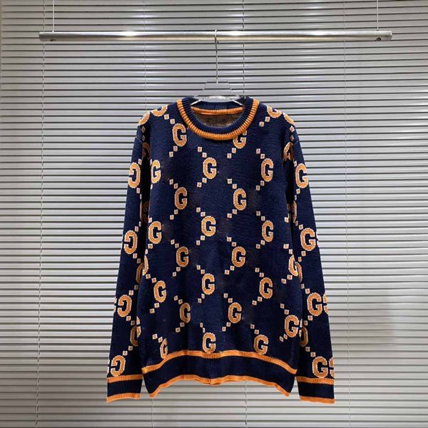 

2 mens designer sweaters retro classic luxury sweatshirt men arm letter embroidery round neck comfortable high-quality jumper fashion cardig, White;black