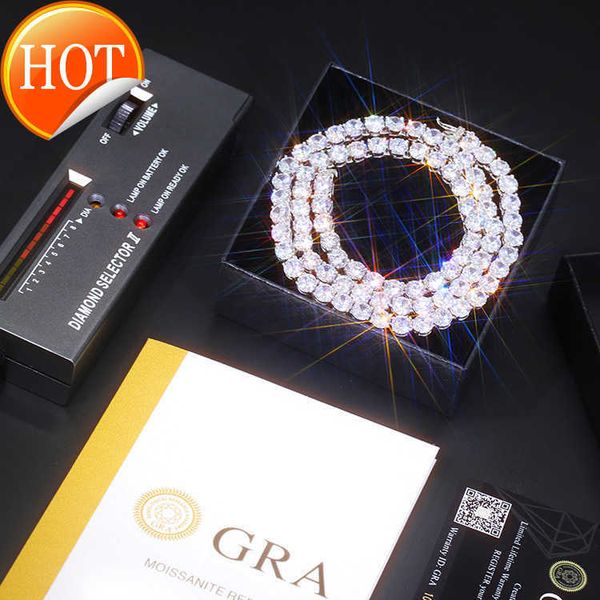 

wholesale price in stock 925 sterling silver tennis chain 2mm--6.5mm vvs moissanite necklace for fine jewelry
