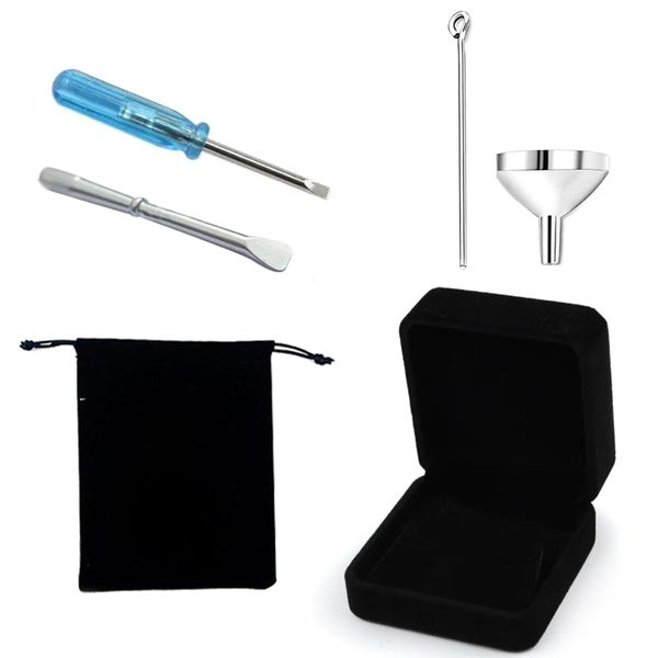 

small portable velvet necklace ring suitcase storage jewel box velvet bag packaging slot screwdriver and other storage tools, Silver