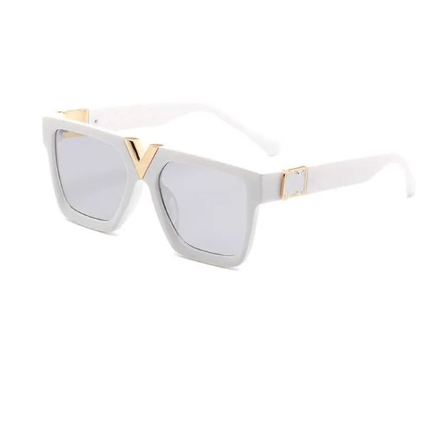 

white sunglasses men oversized designer sunglasses for woman luxury glasses american eyewear cycling sunshade goggle with box square million, White;black