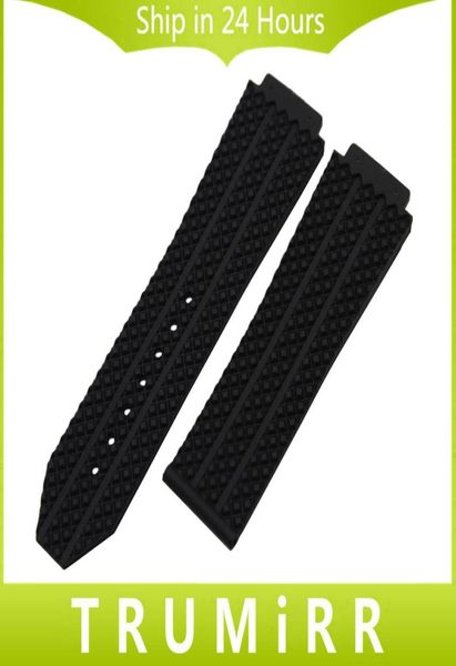 

whole convex silicone rubber watchband 26mm x 19mm for hub men039s watch band replacement strap wrist bracelet black blue 4418413, Black;brown