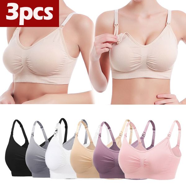 

maternity intimates 3pclot maternity nursing bras cotton breastfeeding pregnant women pregnancy underwear breast feeding bra clothing lactan, White