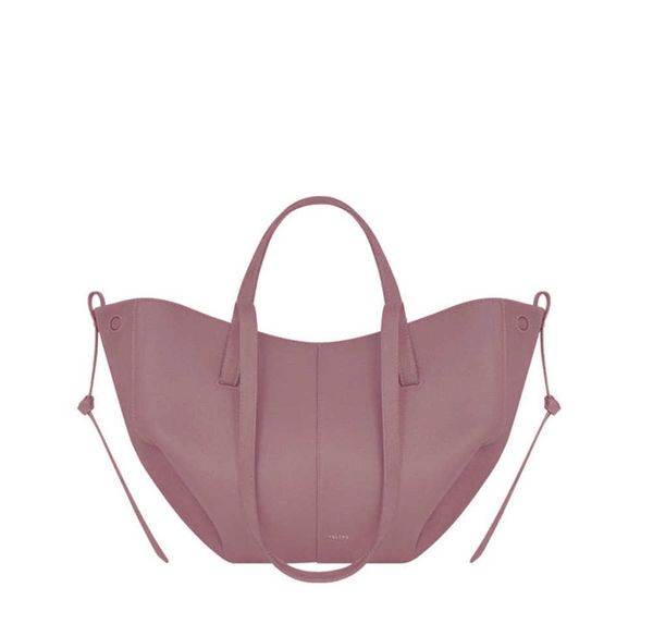 

2023shoulder bags designer bag polene cyme tote bag full-grain textured leather magnetic buckle closure handbag women suede inner lining lux