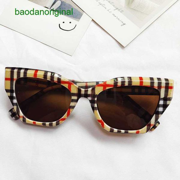 

burbrerys designer sunglasses fashionable new with the same cat eye small frame avantgarde light luxury sunglasses ins internet celebrity ru, White;black
