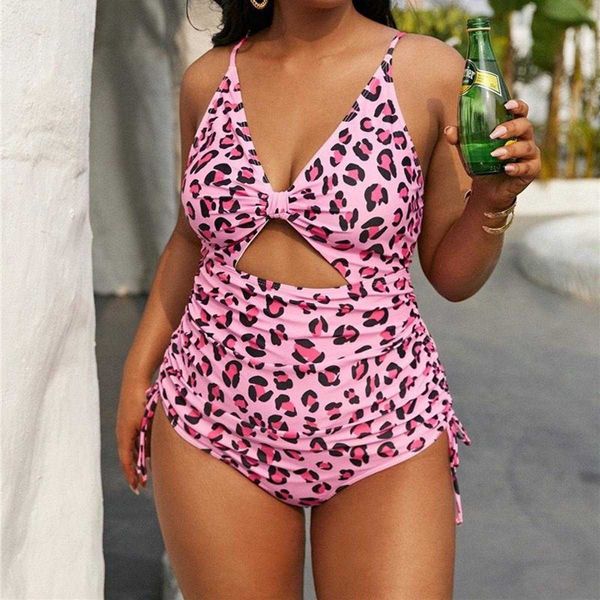 

fat woman swimsuit digital printing hollow belly covering pleating deep v large size one piece, White;black