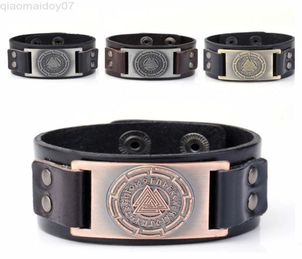 

skyrim wicca jewelry viking bracelets odin 24 norwegian runes slavic amulet adjustable vintage wristband cuff leather bracelet gif8555399, Black