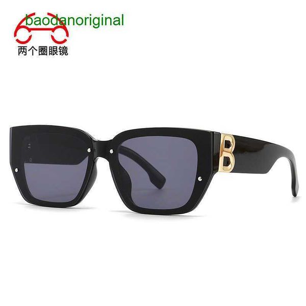 

burbrerys designer sunglasses two circles fashion modern sunglasses personalized ins men's and women's street shooting square 8658, White;black