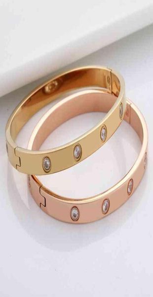 

kajia ten diamond zircon stainless steel bracelet classic fashion buckle titanium female rose gold bracelet4450254, Black