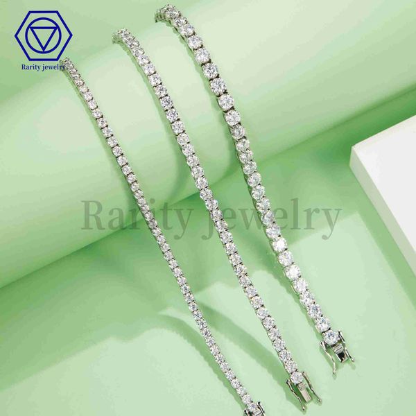 

rarity wholesale price pass diamond tester gra certificate 3mm 4mm 5mm s925 silver women men necklace moissanite tennis chain