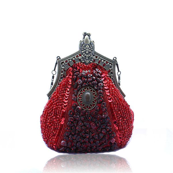 

evening bags 2023 vintage handmade beaded boho women clutch delicate banquet bride wedding party purse chainwy09 230505