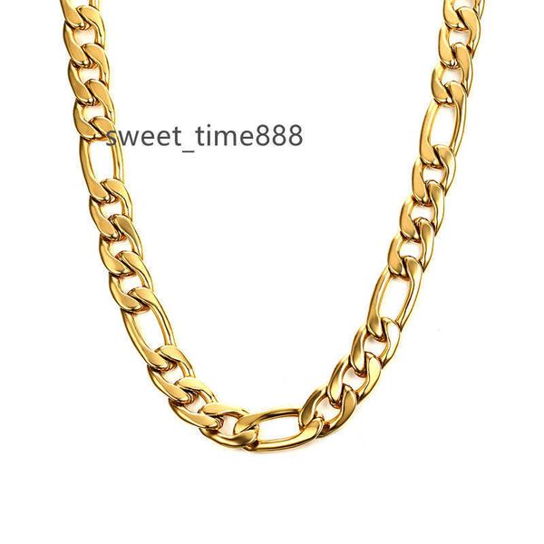 

korea style 14k gold plated stainless steel figaro chain, Silver