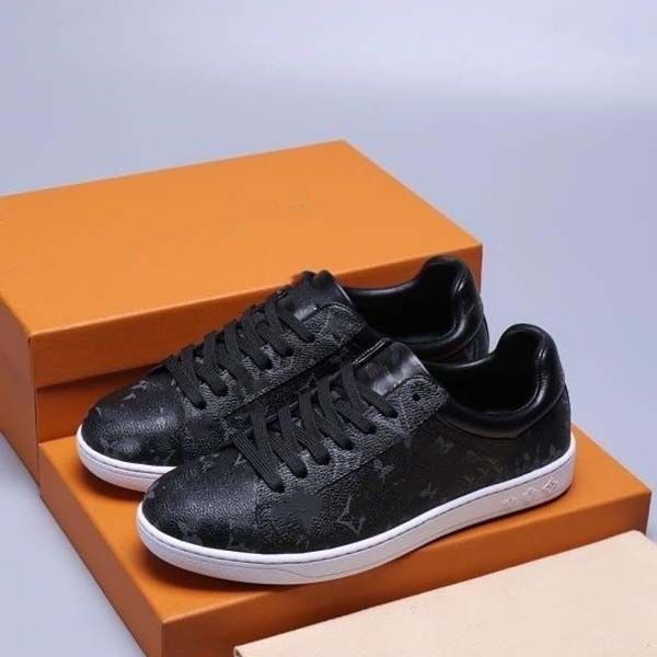 

luxembourg sneakers casual shoes men's flower embossed rubber sole fabric ebony canvas black butter cotton houndstooth pattern luxury m