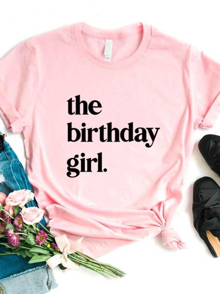 

the birthday girl print men t shirt short sleeve o neck loose men tshirt ladies fashion tee shirt camisetas mujer, White;black