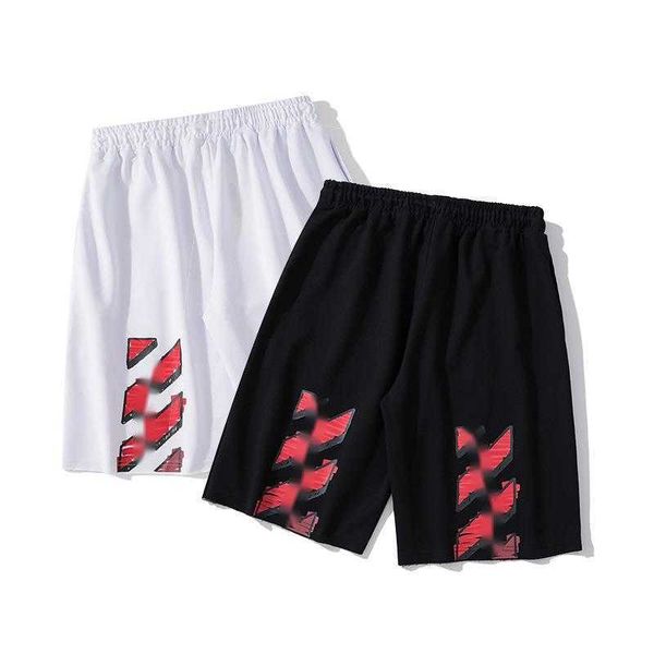 

men's and women's shorts designer new watercolor graffiti popular five-part pants casual versatile couples beach pants, White;black