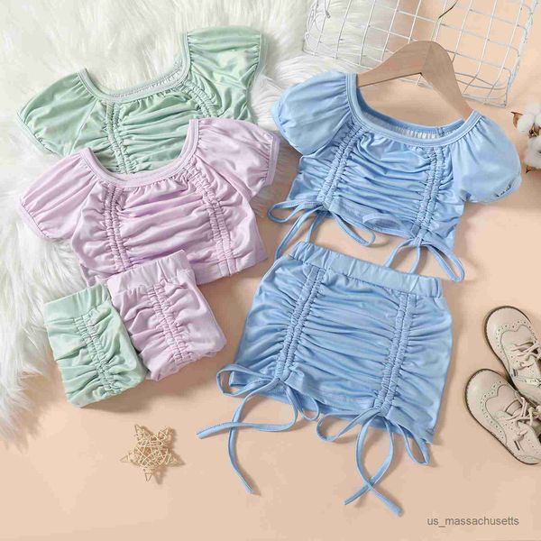

clothing sets ma baby 1-5y toddler infant kid girls clothes set ruffle vest shirts fashion children girls outfits clothing, White