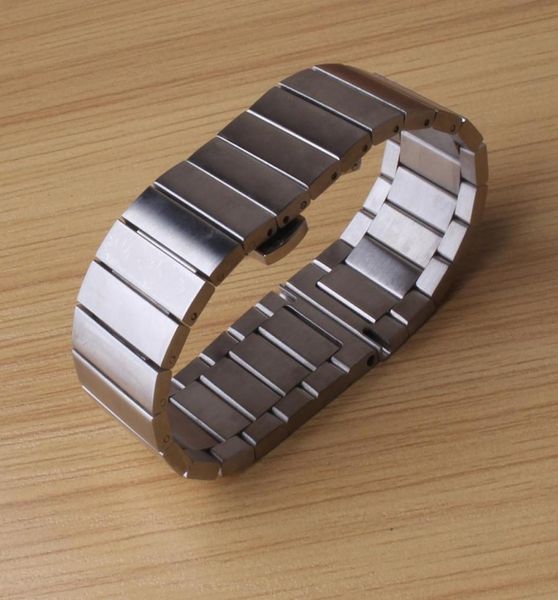 

18mm 20mm 22mm 24mm silver stainless steel unpolished watchbands strap bracelet one beads style watches accessories for mens wrist9672197, Black;brown