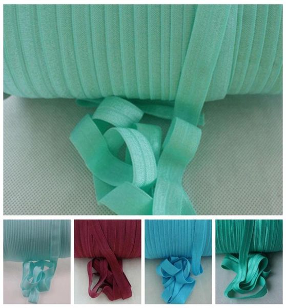 

100yards roll whole 5 8 inch fold over elastic foe ribbon headband for diy headband hair249j7041294, Slivery;white