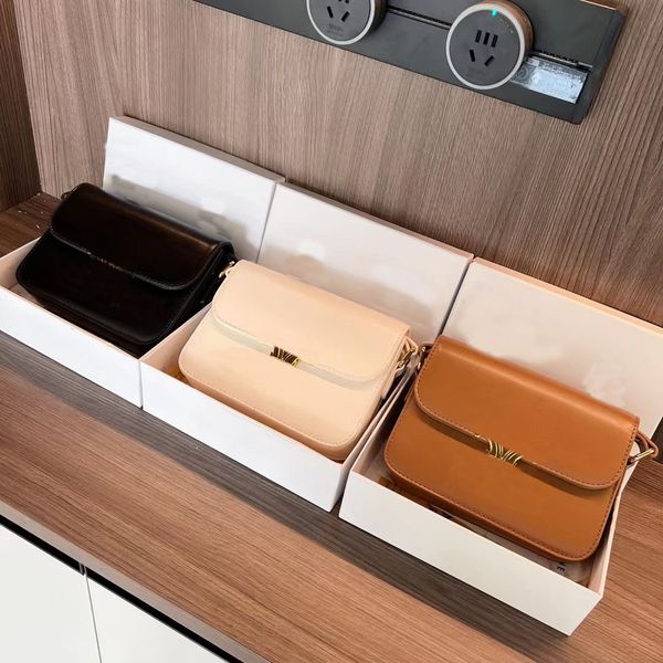 

triomphe box teen designer bags celi bags smooth cowhide women teen cuir handbag golden chain shopping bags lady wallet 18cm