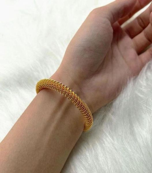 

bangle 1pcs 24k gold color ethiopian jewelry bangles for women luxury dubai ramadan banglesbracelet africanarab weeding gift9986390, Black