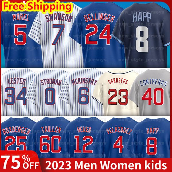 

chicagos 7 dansby swanson baseball jerseys cody bellinger chriser morel cubs ian happ marcus stroman seiya suzuki patrick wisdom justin stee, Blue;black