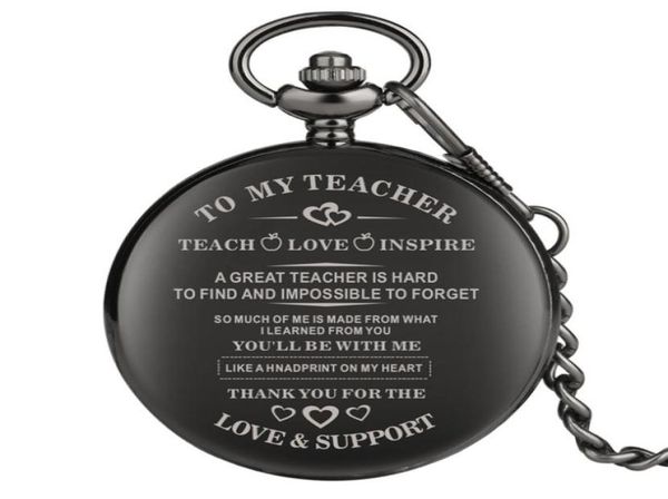 

fashion pocket watch smooth case watches to my teacher design mens womens quartz analog clock pendant necklace chain gift4560000, Slivery;golden