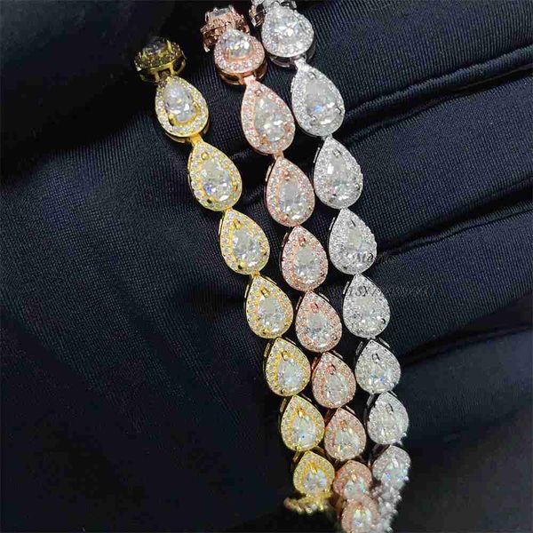 

iced out luxury women jewelry moissanite jewelry 925 silver with vvs moissanite diamond bracelet men women tennis bracelet