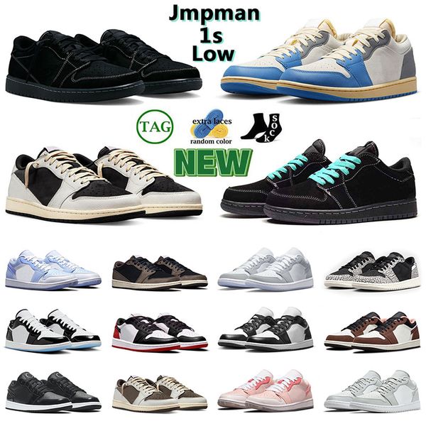 

wholesale trainers designer jmpman 1 1s low mens womens basketball shoe wolf grey olive reverse mocha tiffany black toe black phantom triple