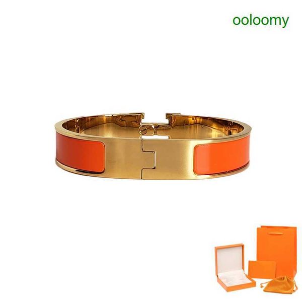 

classic h bangle men women 18k gold letter bracelets luxury design jewelry colorfast hypoallergenic birthday gift 9c1g, Black