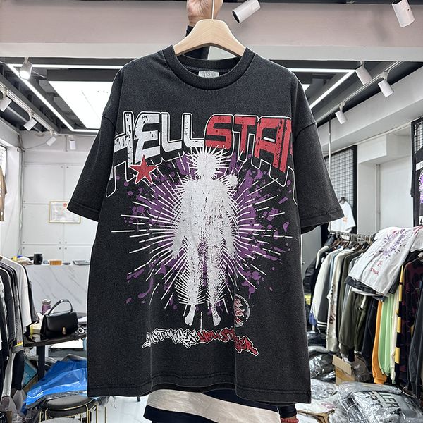 

letters t-shirt men women vintage washed t shirt tee, Black;brown