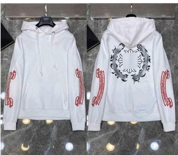 

zipper fashion luxury men's jackets designer sweatshirts heart horseshoe cross print brand hoodies women chromes coat casual pullover l, White;black