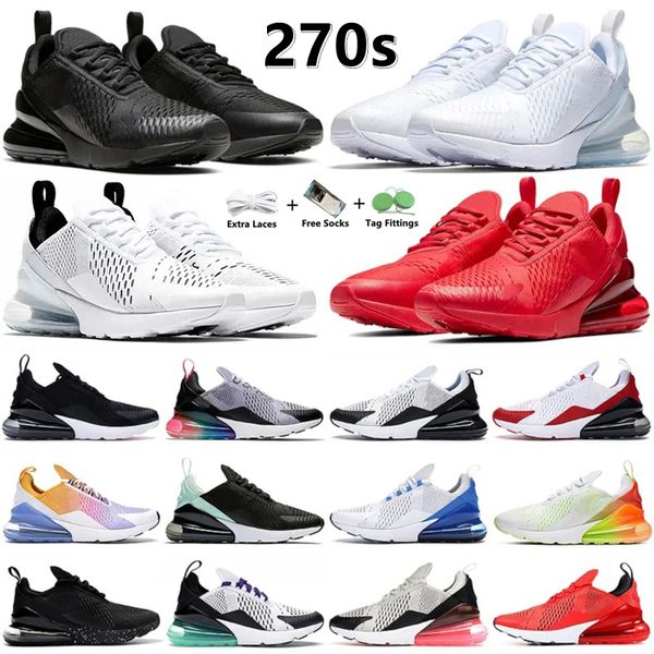

270 270s designer men women running shoes sneaker triple black white red university red barely rose anthracite light bone tiger mens trainer