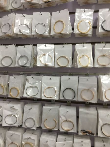 

bangle fre stye s stainless steel bangle 20 pcs lot diffrent 230506, Black