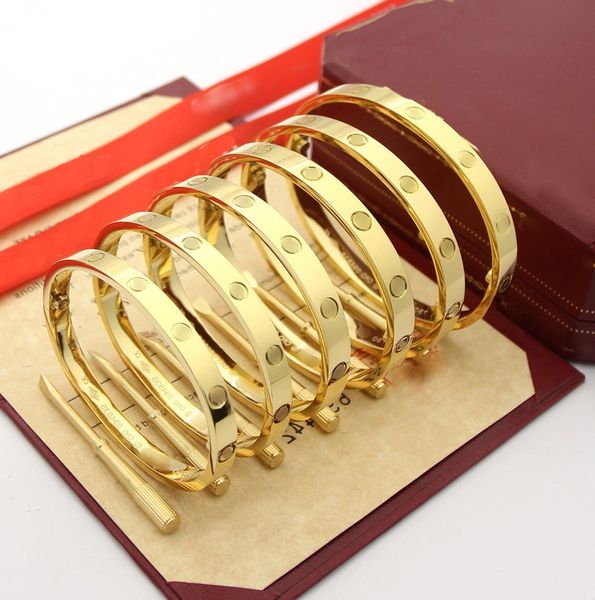 

love bangl love bangle size 16 -19 cm t0p material for woman designer for man love bracelet gold plated 18k screw protrusion is consistent w, Black
