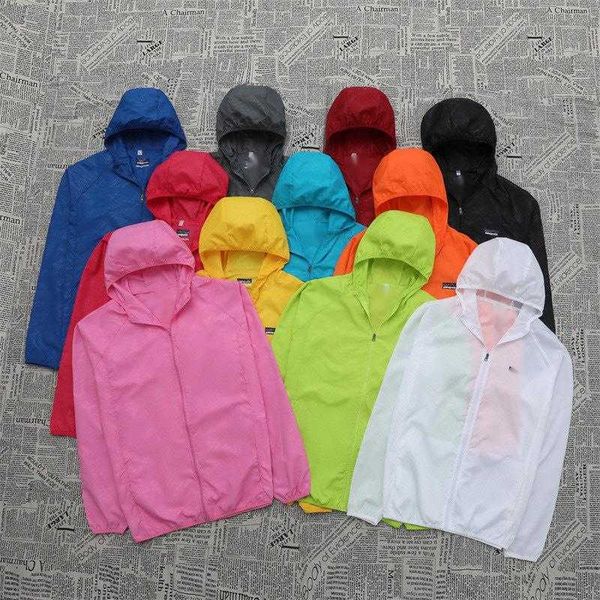 

couple jacket designer quality outdoor light sunscreen breathable solid color a variety of men and women jacket, Black;brown