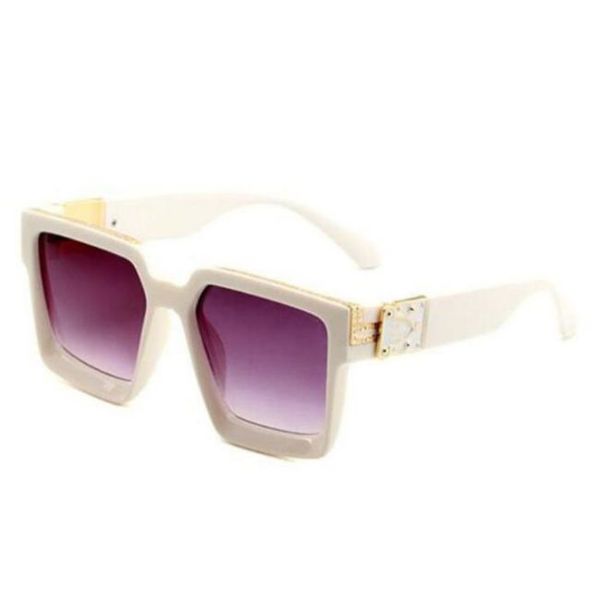 

new style white square millionaire sunglasses for woman 20223 luxury fashion classic brand glasses eye prevent scratch uv400 full frame blac, White;black