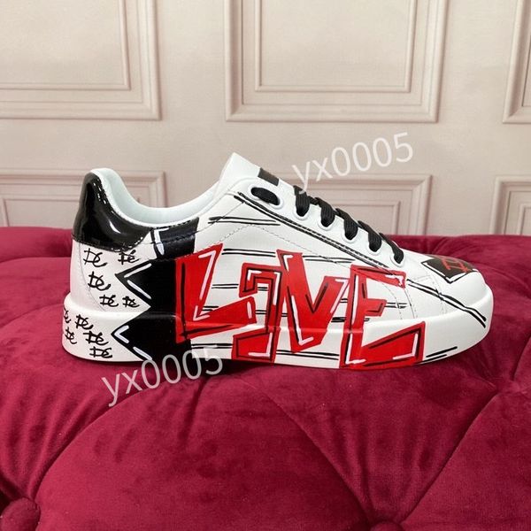 

brand designer womens casual shoes white black sneakers leather trainer printed platform trainers shoes