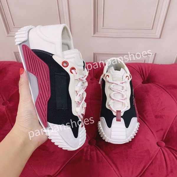 

brand casual shoes womens men designer leather lace-up sneaker fashion lady flat running letters shoes platform gym sneakers2023, Black