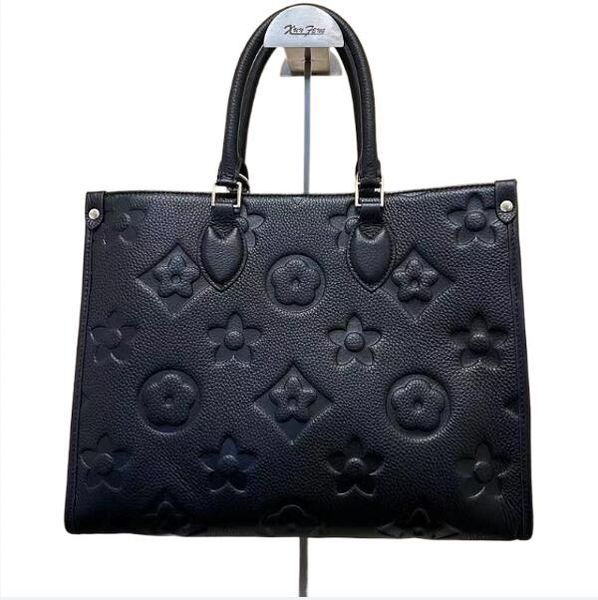 

2023 r bags women bag handbags embossed flower monograms onthego gm mm womens handbag purse tote shoulder female