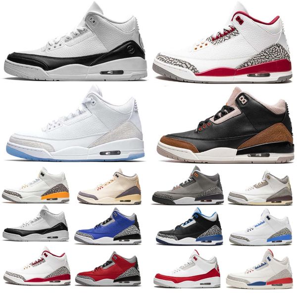 

men jumpman 3 3s women basketball shoes gold shady muslin oreo white cement black cat cardinal red racer true blue varsity royal fur sport s