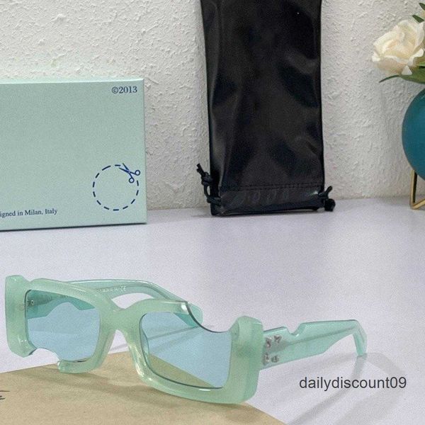 

off man glasses designer luxury sunglasses for men and women cool style fashion classic thick plate black white square frame eyewear with or, White;black