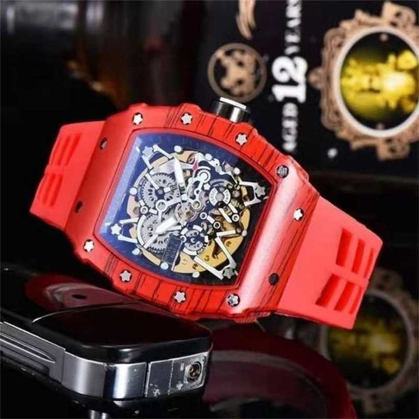 

e designer watches richa milles net red cutout fashion business fully automatic wood grain bucket type mechanical mens womens ds5a, Slivery;black