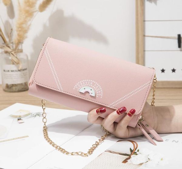 

doublelayer rainbow women long section korean version of the zipper largecapacity wallet ladies clutch bag 2020 handbag2069799, Black